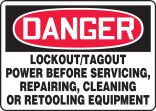 Safety Sign, Header: DANGER, Legend: LOOK OUT FOR CRANE